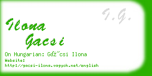 ilona gacsi business card